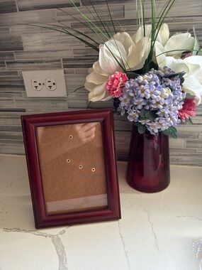 Burgundy Red 5 x 7 inch Wood Picture Frame - Home Decor Accents